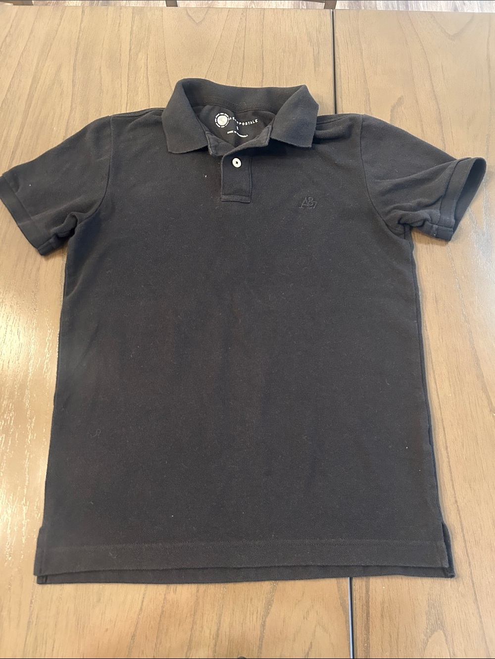 Aeropostale Black Men's Short Sleeve Polo